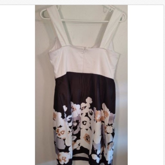 Blu Sage Black white Floral Pleated Sun Dress 4 - Picture 3 of 4